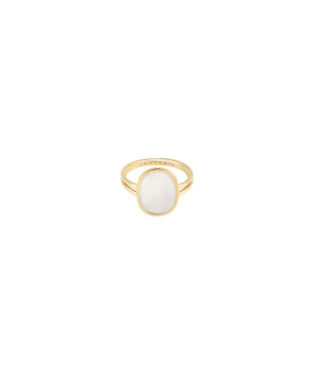 Bague Claverin Organic or jaune nacre blanche