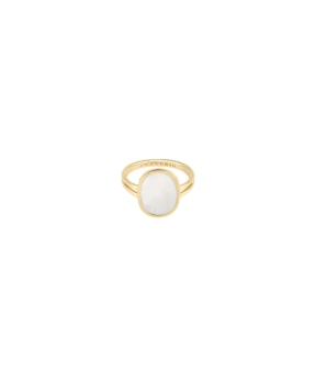 Bague Claverin Organic or jaune nacre blanche