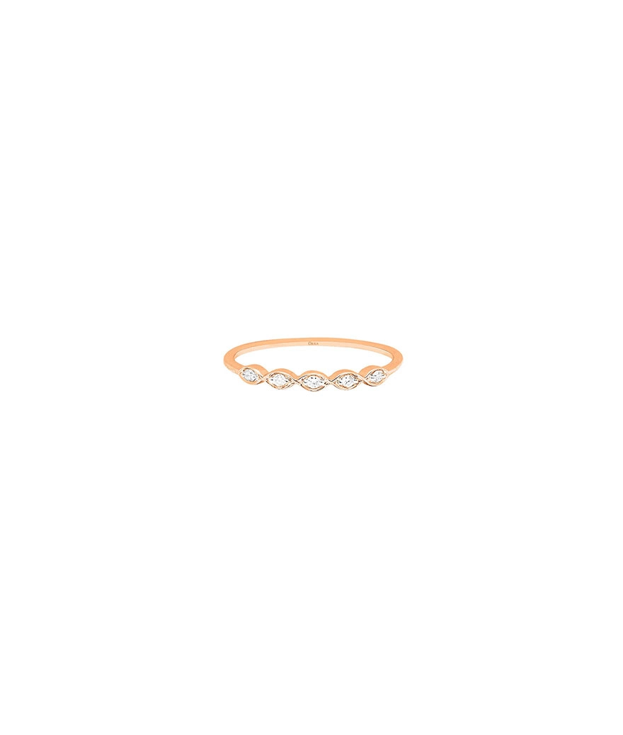 Bague Djula or rose 5 diamants