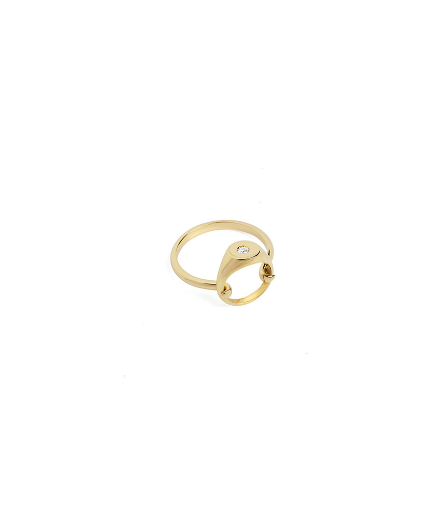 Bague Eakan Charles or jaune diamant