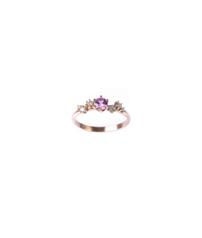 Bague La Marquisette Marina Or Rose Saphir Rose