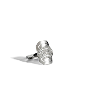 Bague Statement mini My Way semi pavée argent diamants