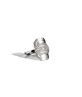 Bague Statement Mini My Way Semi Pavée argent diamants