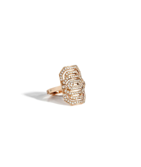 Bague Statement mini My Way or rose diamants