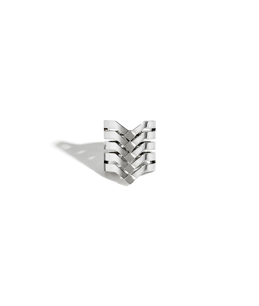 Bague Statement Stairway argent