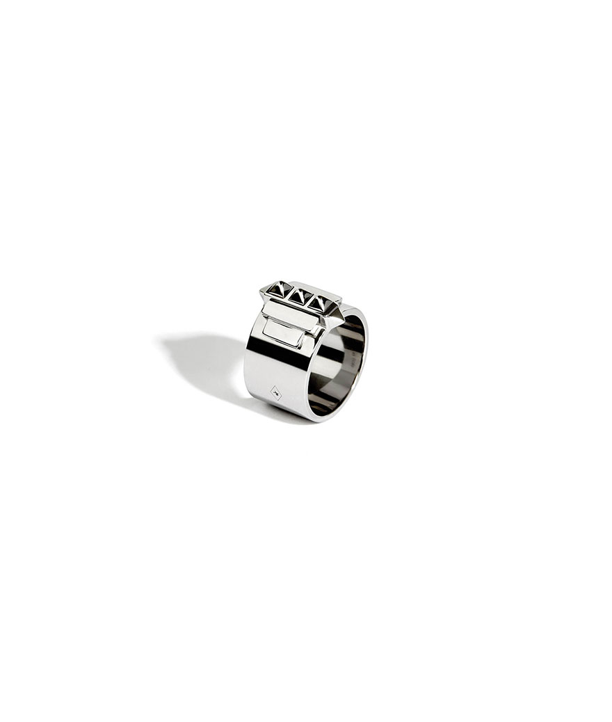 Bague Statement Pinky Rockaway argent