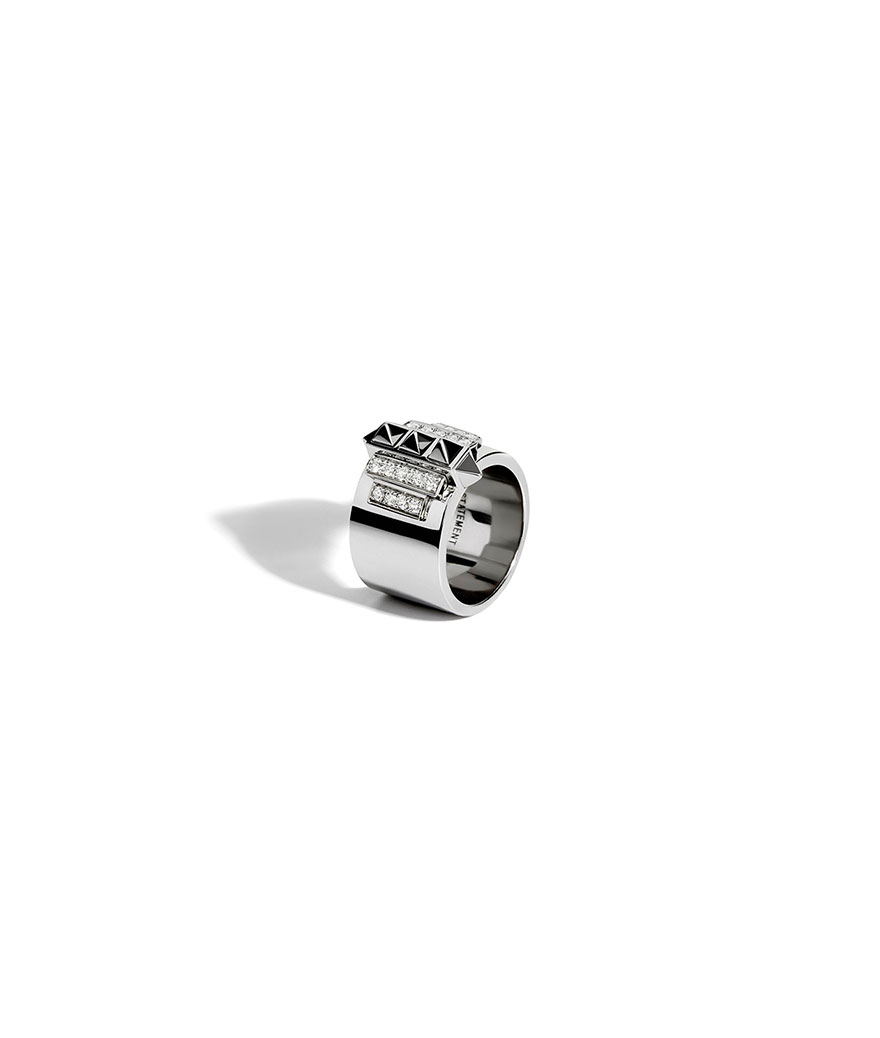 Bague Statement Rock Away argent diamants