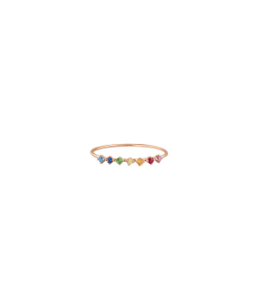 Bague Vanrycke Stardust Rainbow or rose