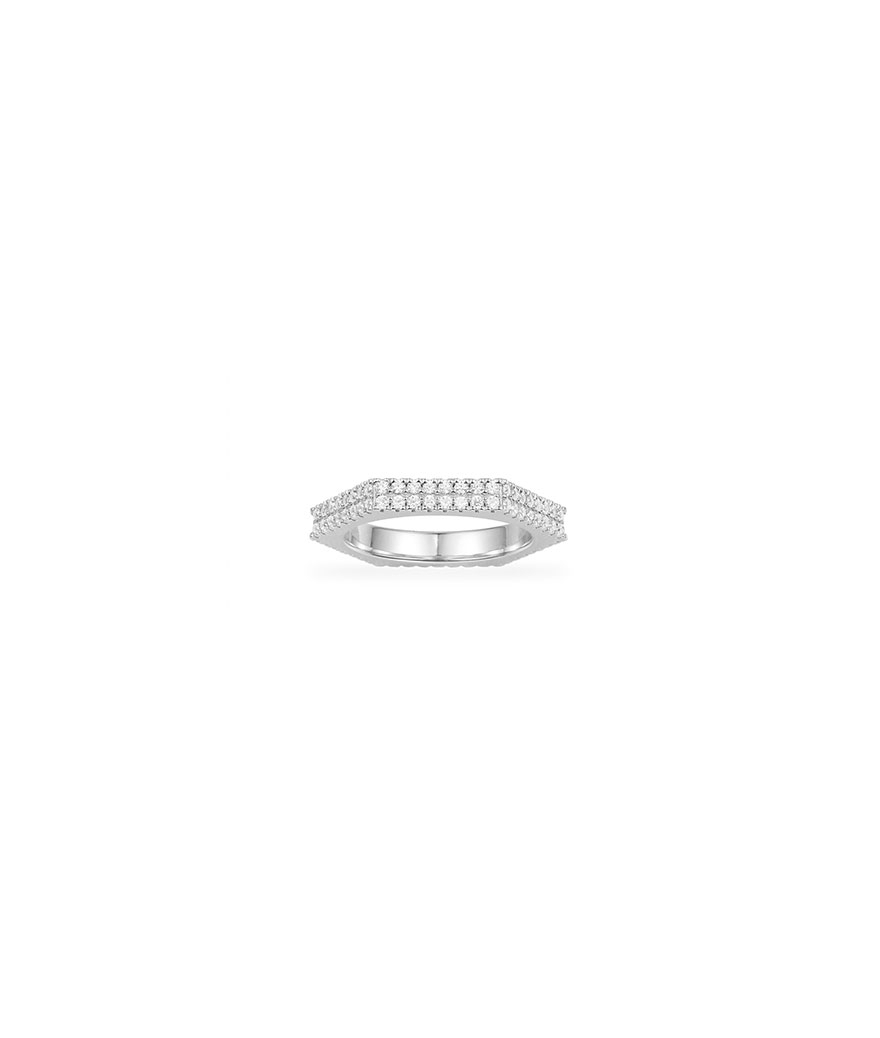 Bague APM Monaco Unisex géométrique argent