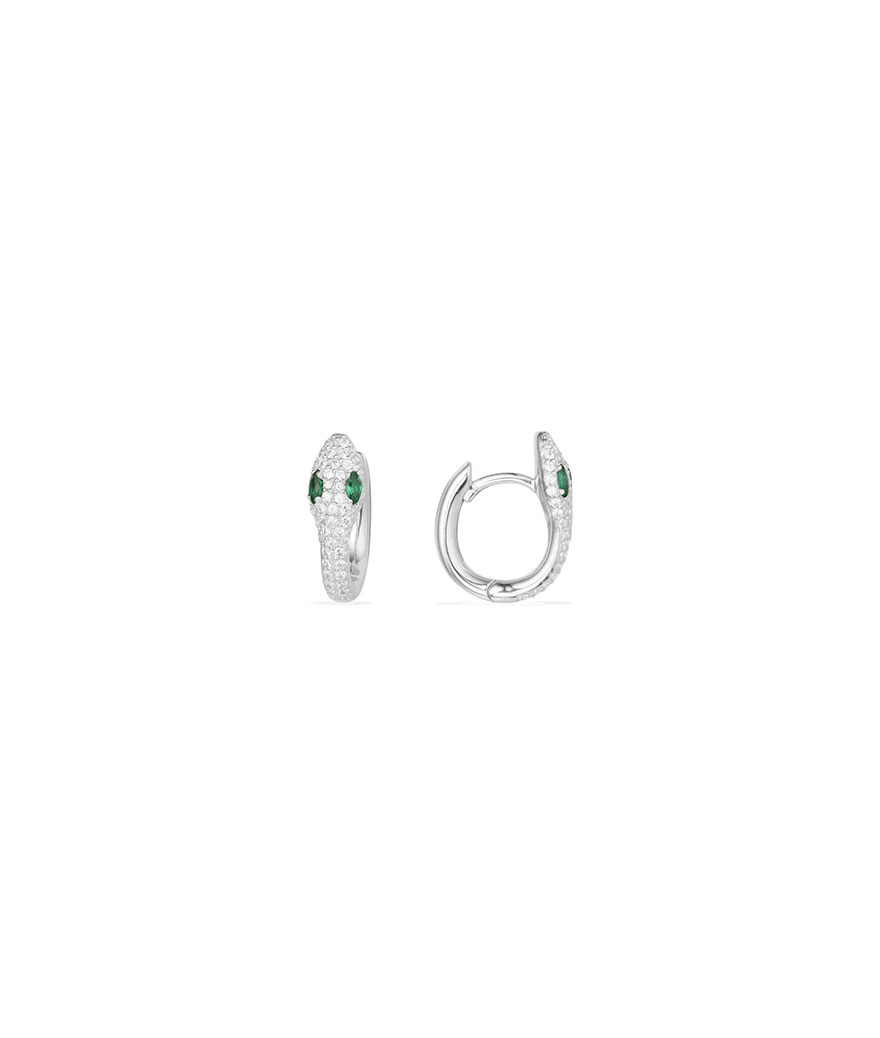 Boucles d'oreille APM Monaco serpent argent