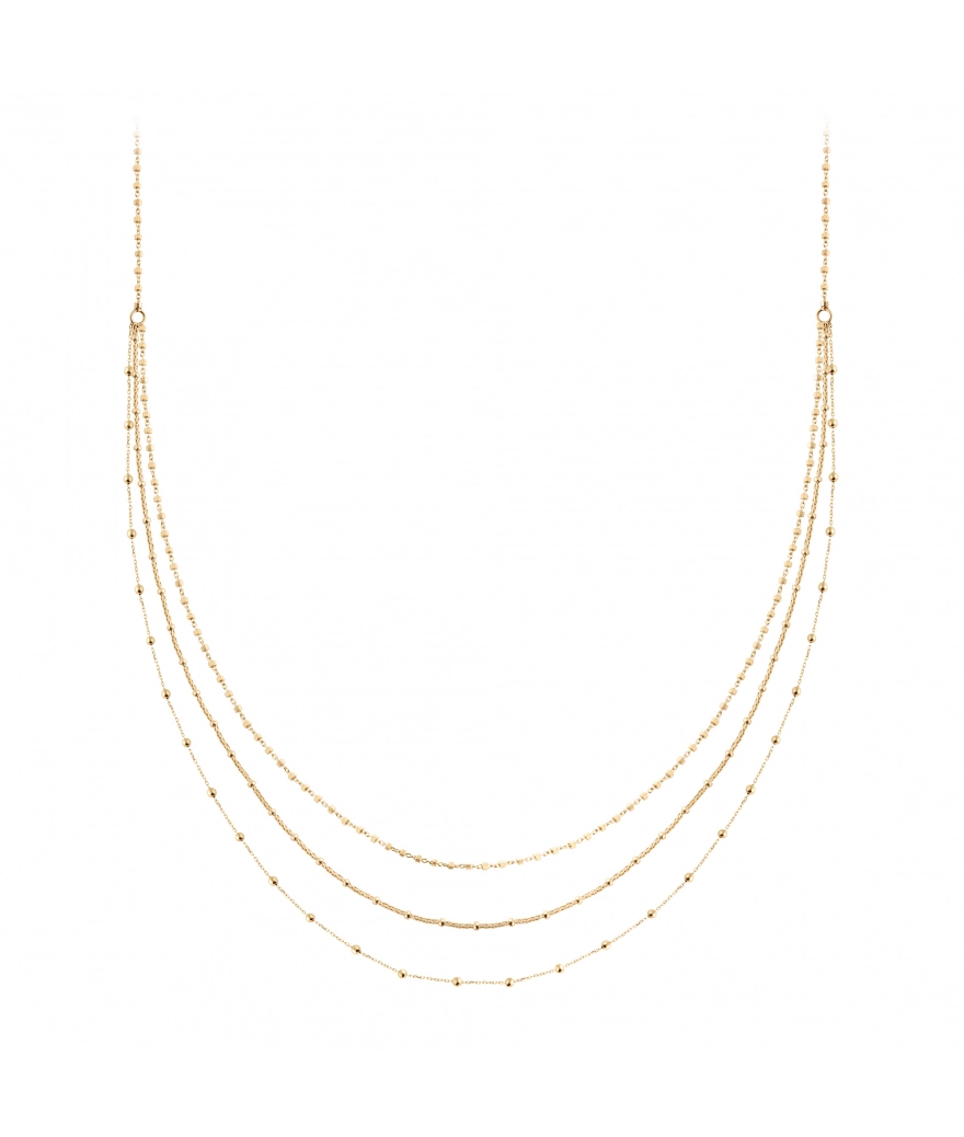 Collier Charlet Massilia multi-chaînes or jaune