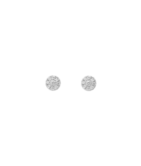 Boucles d'oreilles Djula mini cible or blanc diamants
