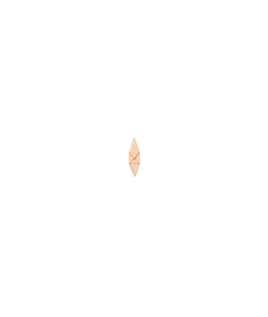 Piercing barre Djula pointe or rose