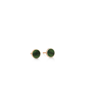 Boucles d'oreilles Ginette NY Ever Disc or rose jade