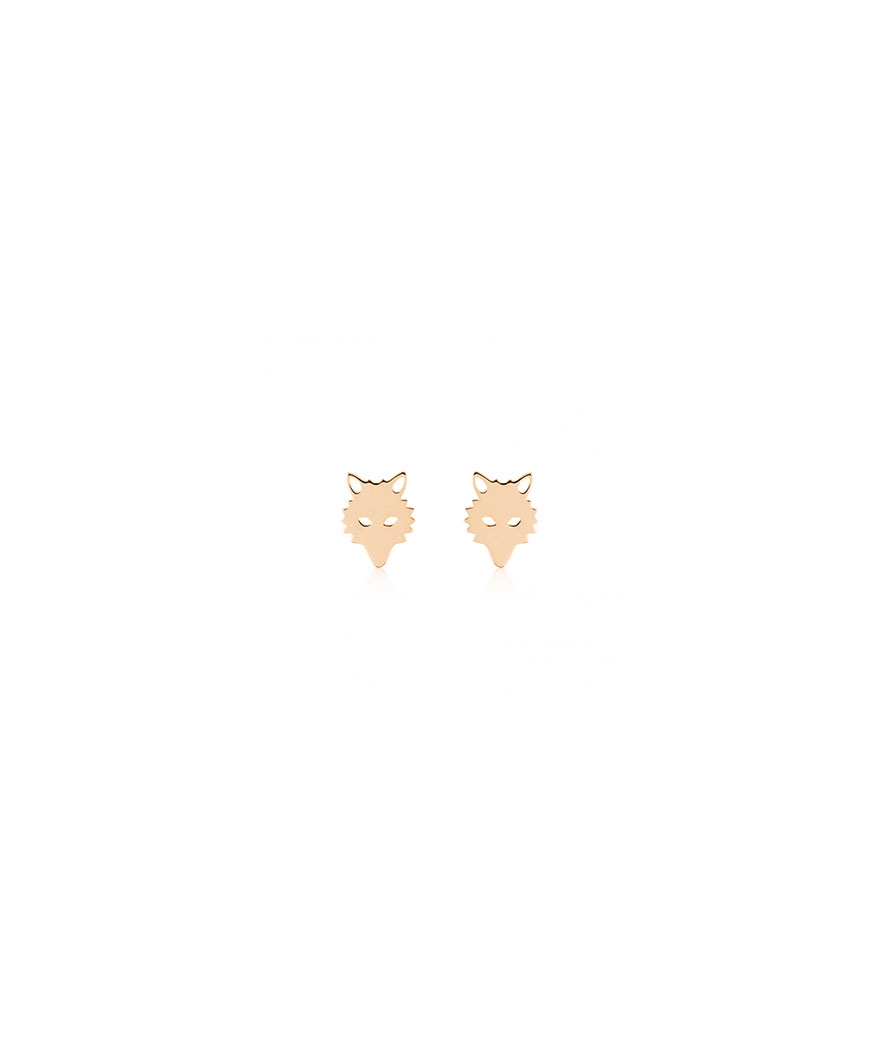 Boucles d'oreilles Ginette NY Wolf or rose