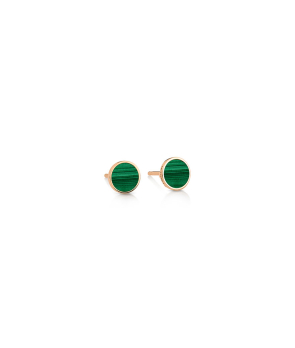 Boucles d’oreilles Ginette NY Disc Ever malachite