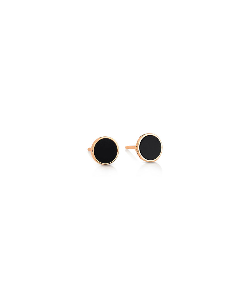 Boucles d'oreilles Ginette NY Ever Disc or rose onyx