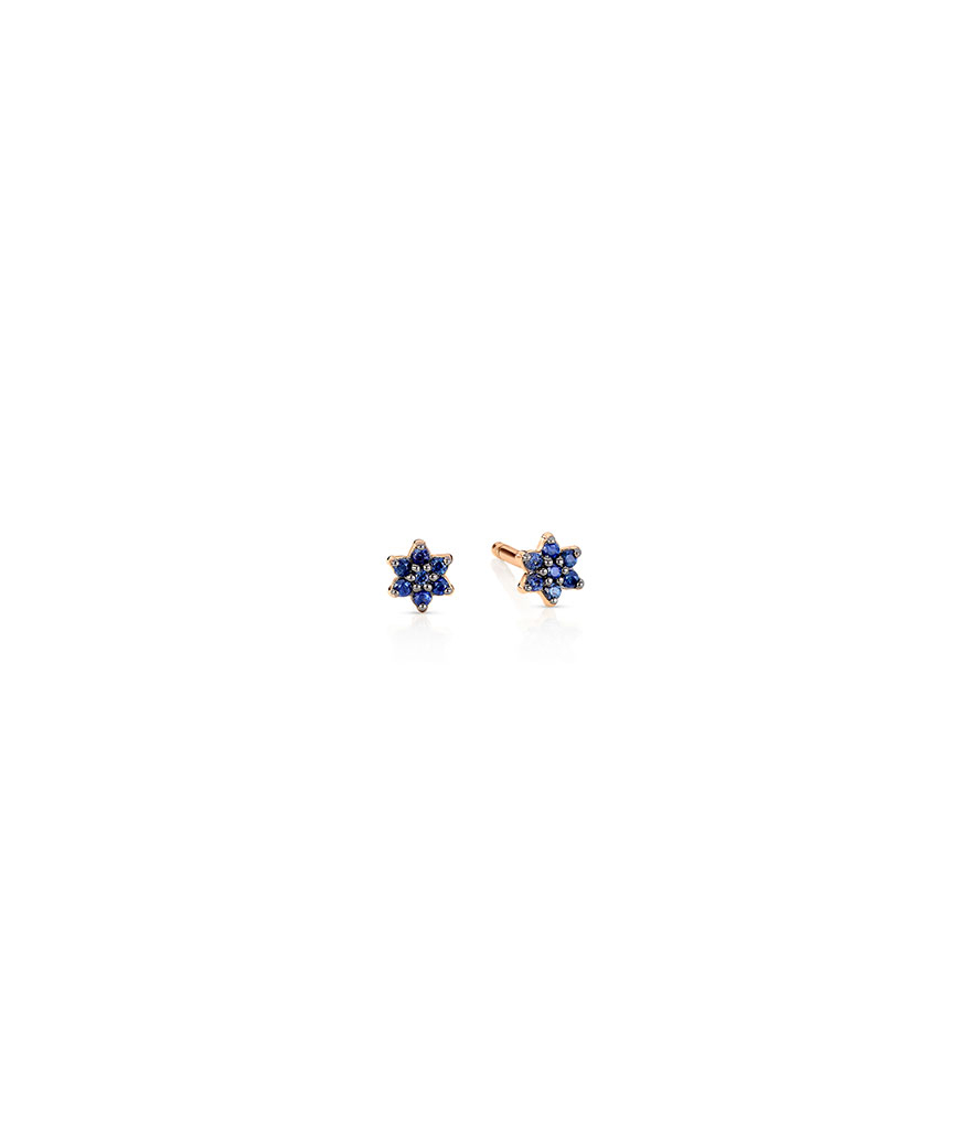Boucles d'oreilles Ginette NY mini saphire Star