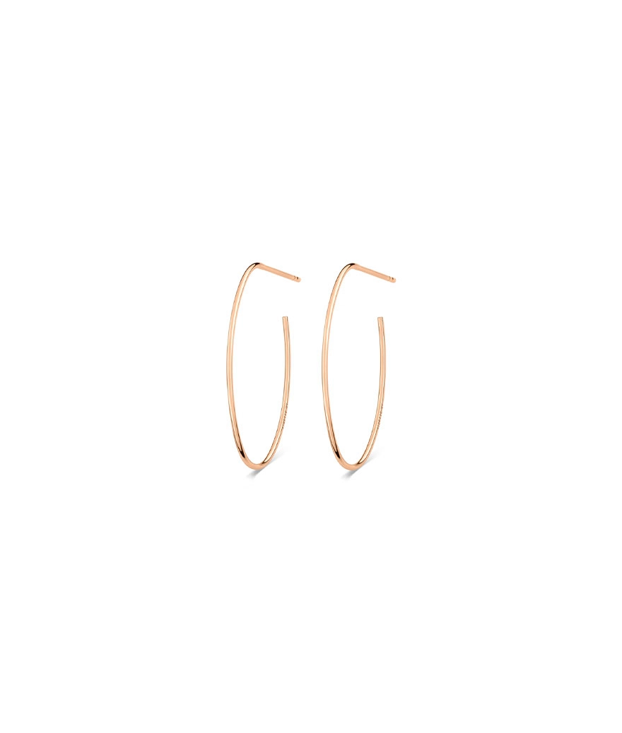 Créoles Ginette NY Ellipse Hoops or rose