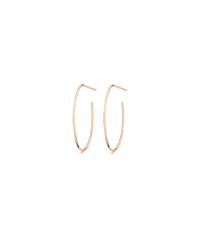 Créoles Ginette NY Ellipse Hoops or rose