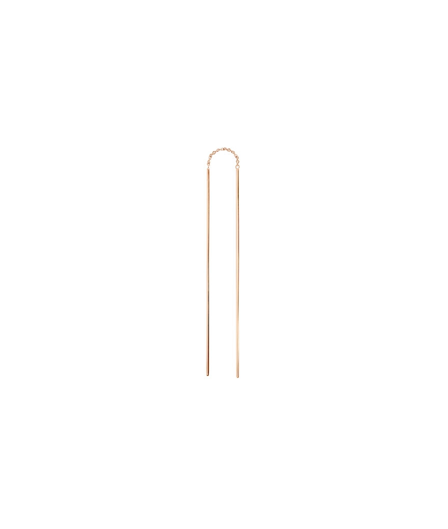 Mono boucle d'oreille Vanrycke Nunchaku or rose