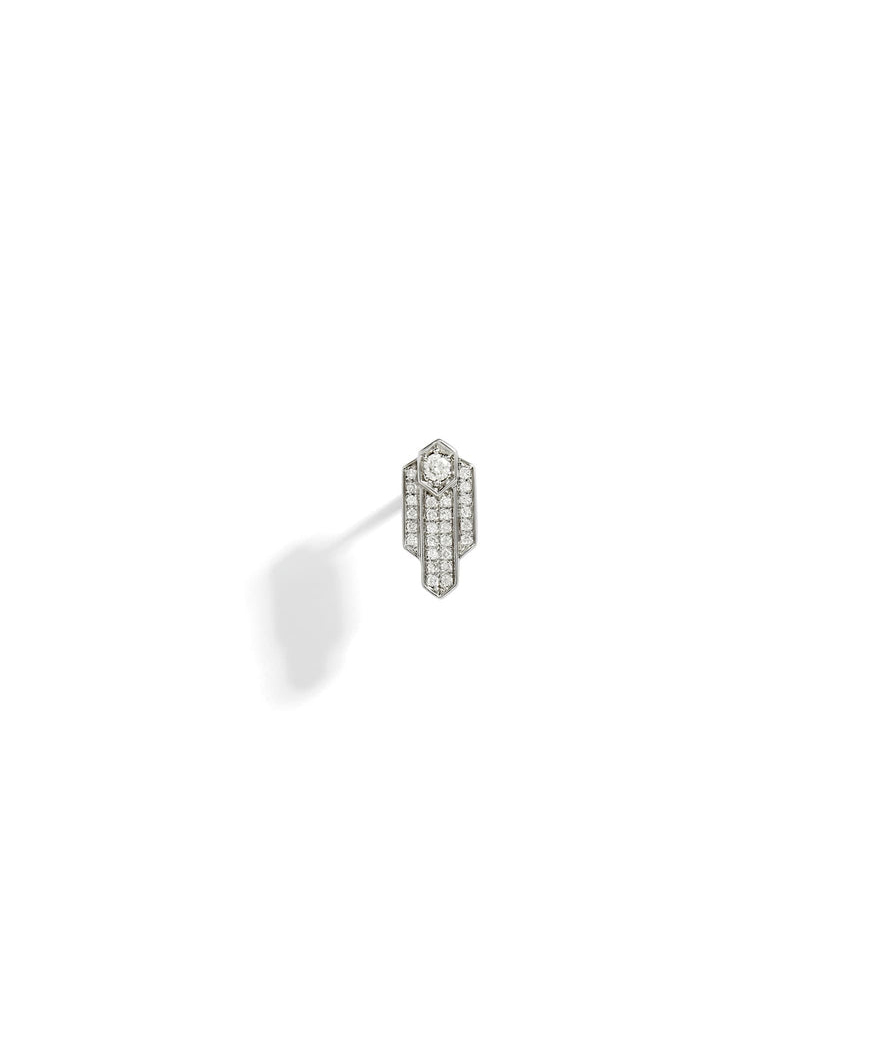 Puce d'oreille Statement Anyway cosmique argent diamants