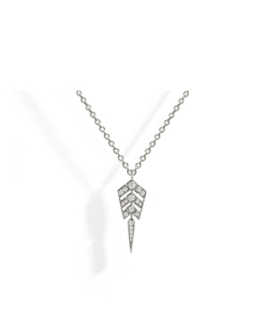 Collier Statement Stairway argent diamants - S