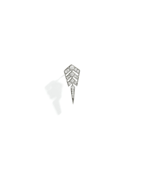 Boucle d'oreille Statement Stairway argent diamants