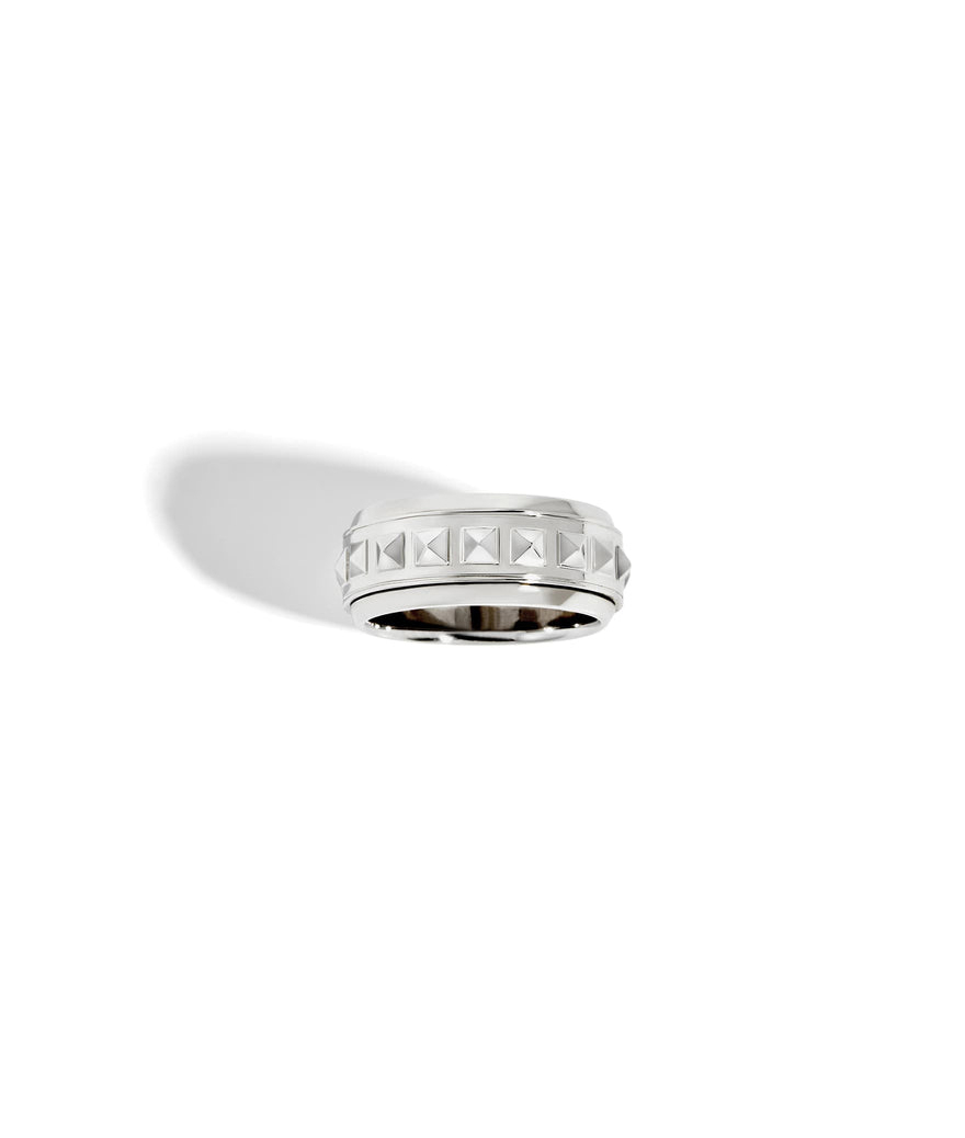 Bague Statement Rock Away spinner argent