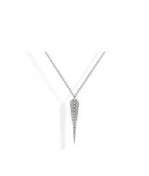 Collier Statement Stairway argent diamants - M