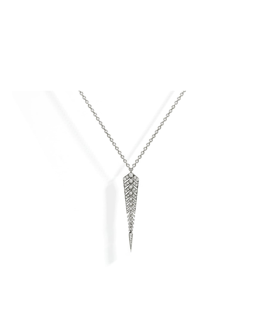 Collier Statement Stairway argent diamants - M