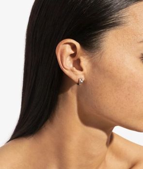 Boucle d'oreille Statement Rock Away Picots argent