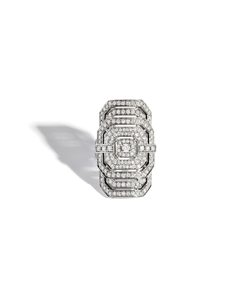 Bague Statement My Way diamants or blanc - XXL