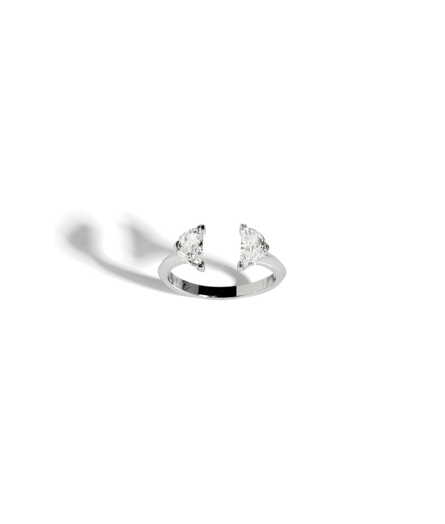 Bague Statement Moonlight diamants et or blanc