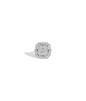 Bague Statement Skyway argent diamants