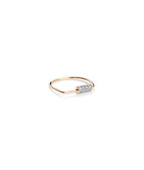 Bague Ginette NY Mini Straw Diamond or rose