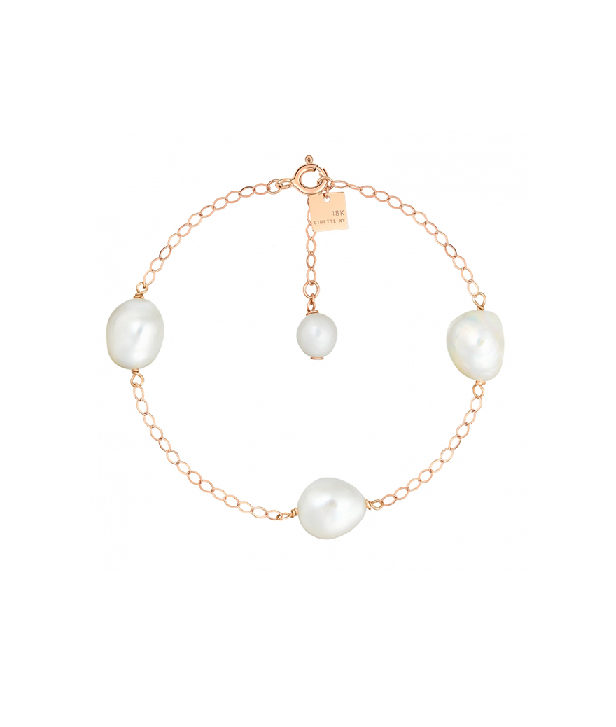 Bracelet Ginette NY bead chain perles d'eau douce