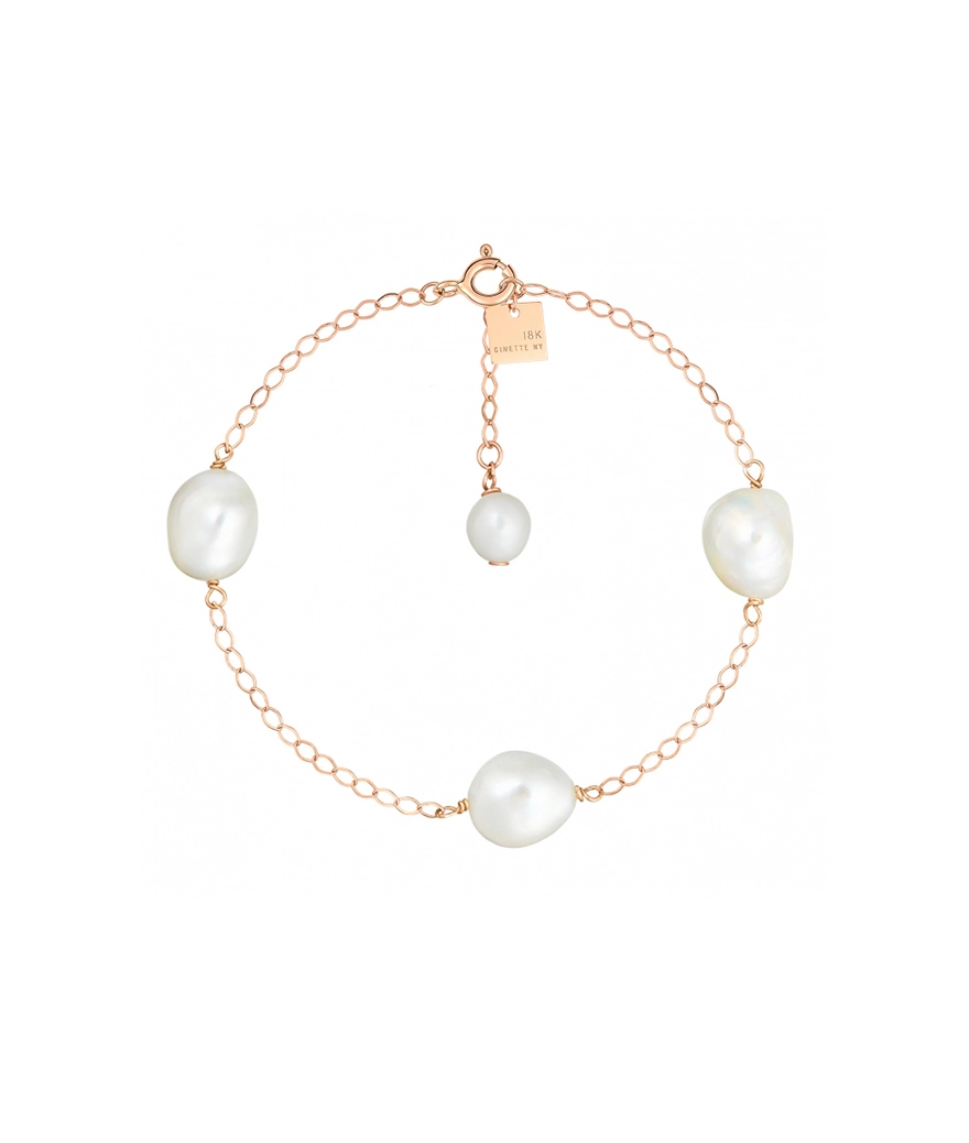 Bracelet Ginette NY bead chain perles d'eau douce