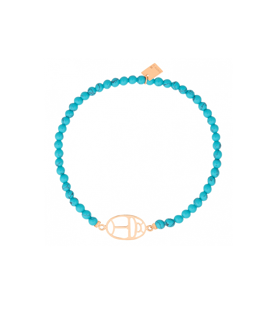 Bracelet Ginette NY Twenty Wish mini bead or rose turquoise
