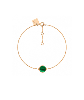 Bracelet Ginette NY Mini Ever Disc or rose malachite