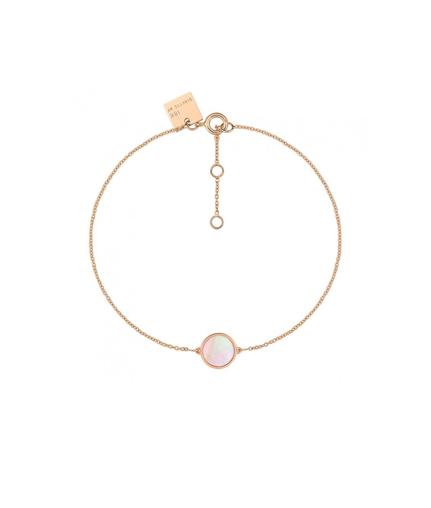 Bracelet Ginette NY Mini Ever Disc or rose nacre rose
