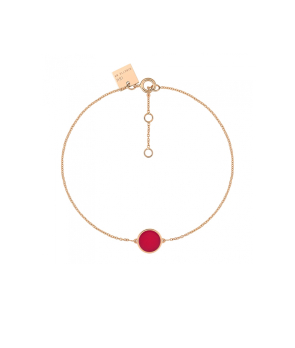 Bracelet Ginette NY Mini Ever Disc or rose corail