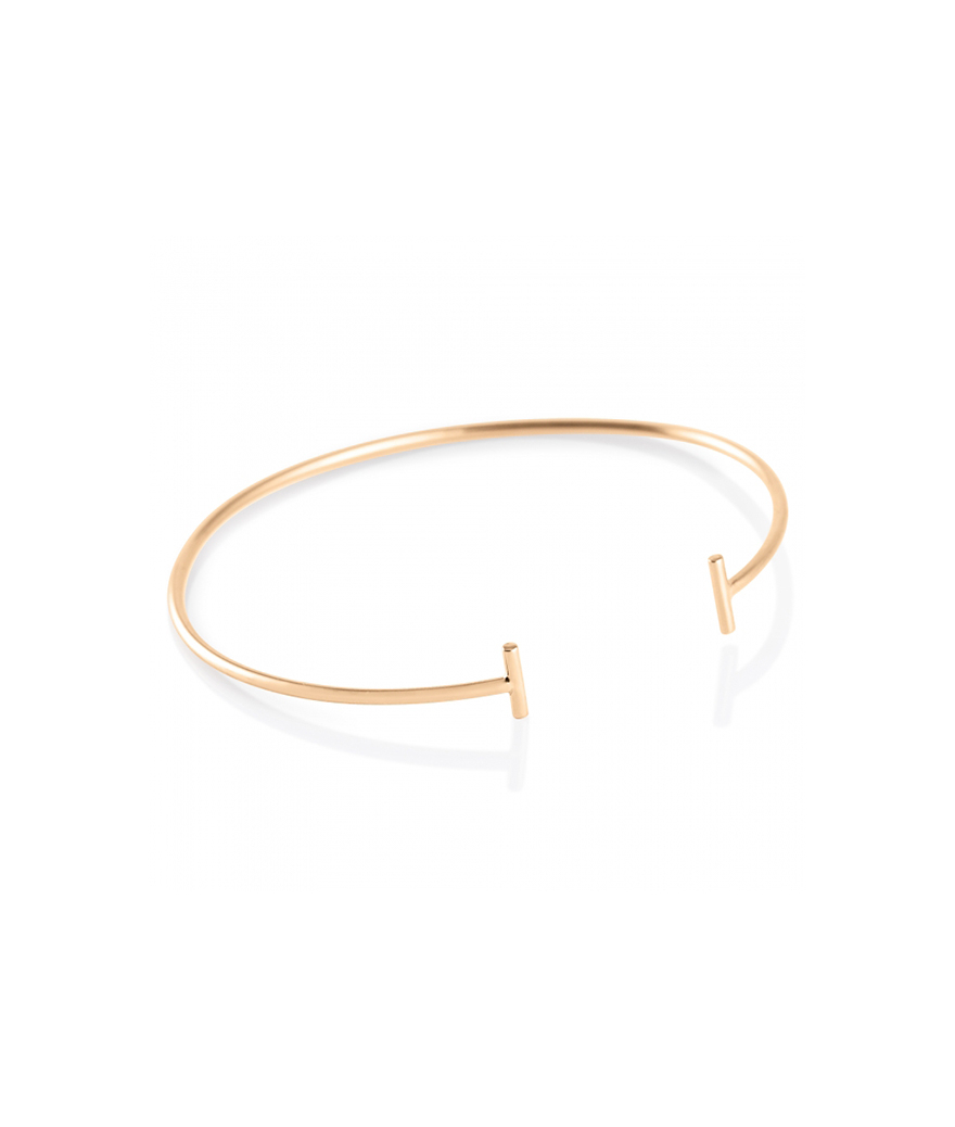 Bracelet jonc Ginette NY gold strip or rose