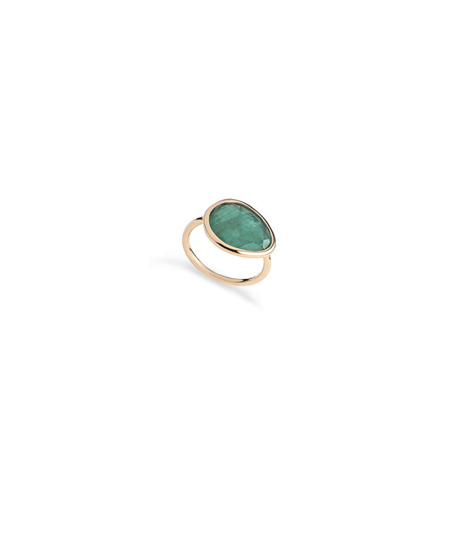 Bague Mademoiselle Frojo or rose et amazonite