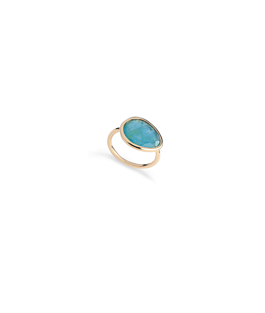 Bague Mademoiselle Frojo or rose et paraiba foncé