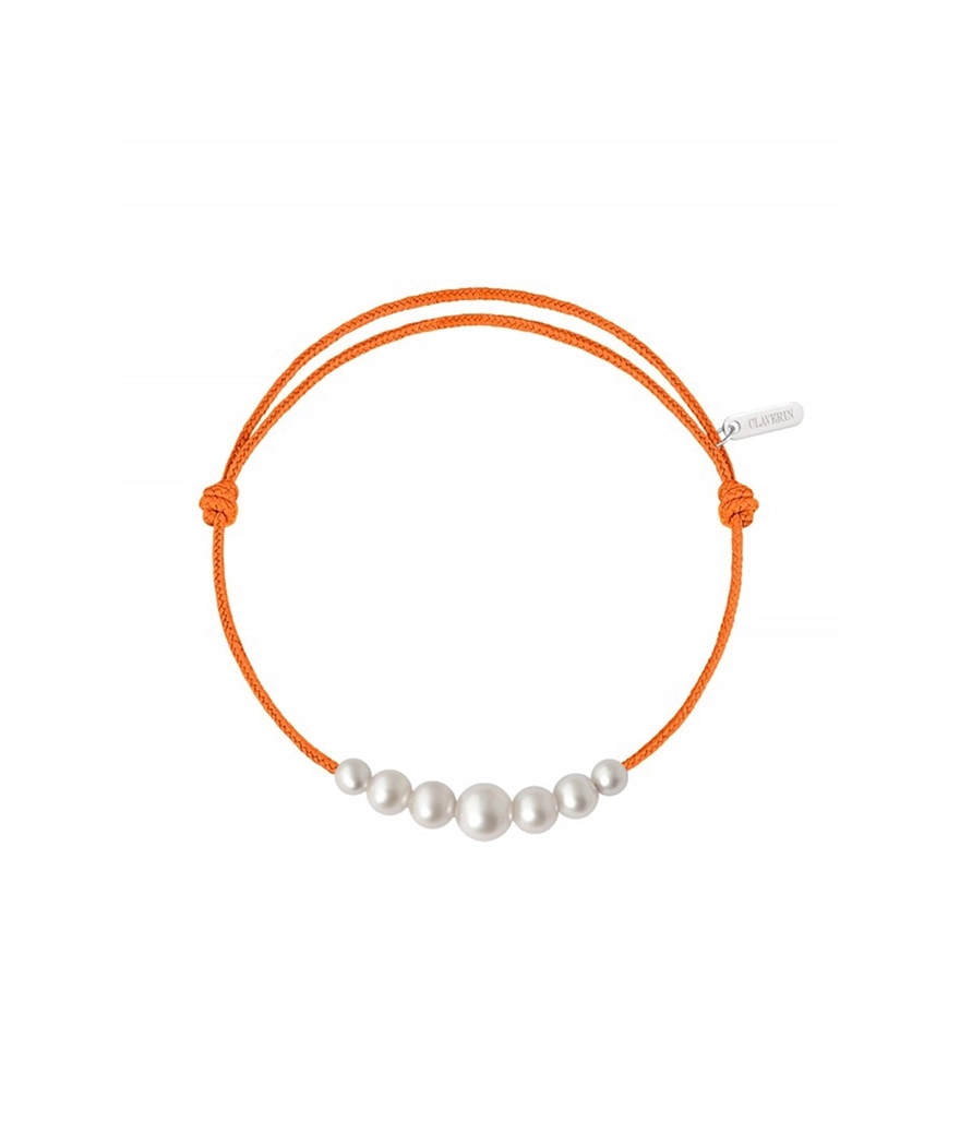 Bracelet Claverin Graduation perles blanches