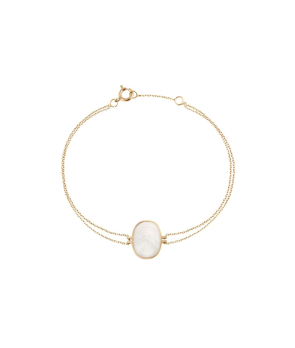 Bracelet Claverin Organic or jaune nacre blanche