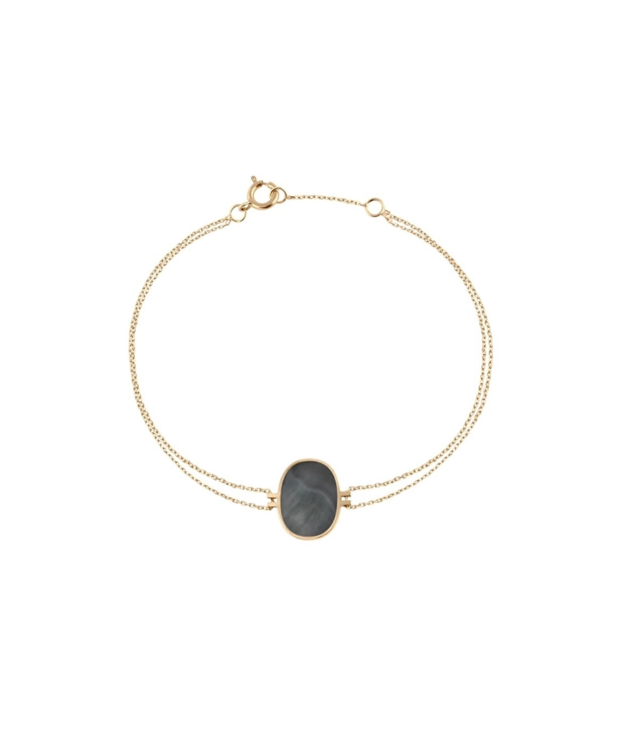 Bracelet Claverin Organic or jaune nacre grise