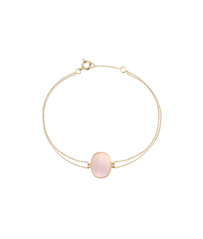 Bracelet Claverin Organic or jaune nacre rose