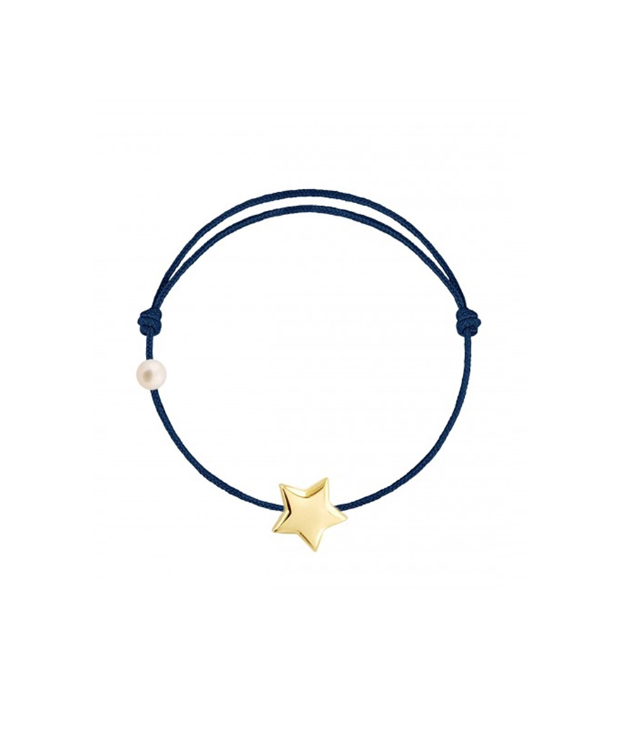 Bracelet Claverin cordon Star or jaune